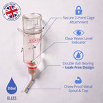 Classic Glass Drinking Bottle 350ml (Small) – Water Bottle for Small Pets