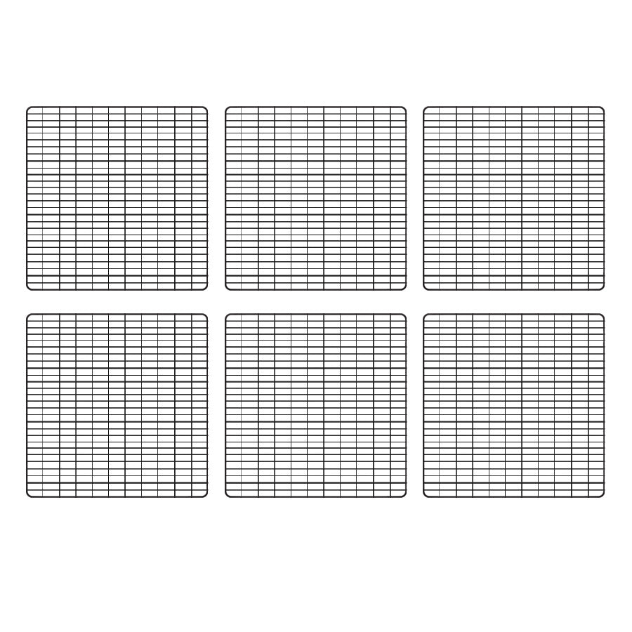 6 Pack Grids for Baby Guinea Pigs, Rats and Ferrets - Black