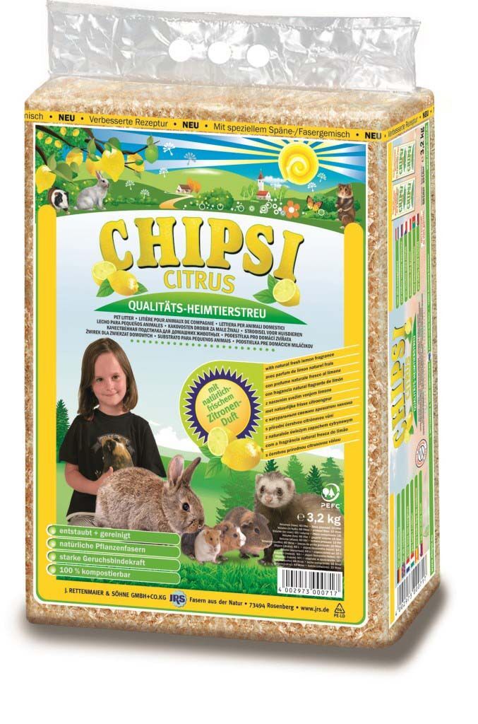 Chipsi Citrus Wood Shavings Bedding - 60L